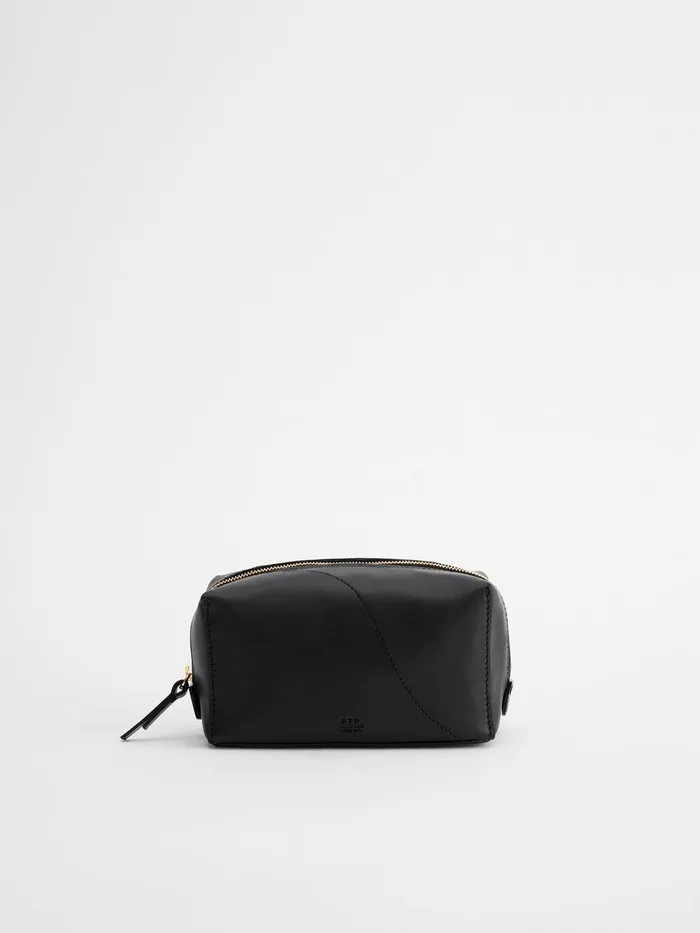 ATP Atelier Beauty Bags Capanne Black Leather Beauty Bag Black 8211 Women