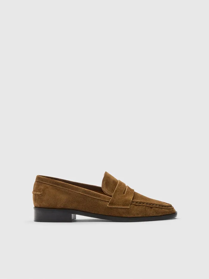 ATP Atelier Flats Airola Cannella Suede Loafers Cannella 8211 Women