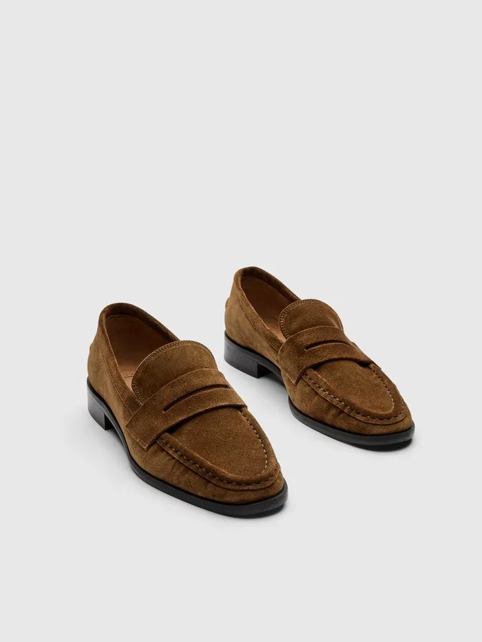 ATP Atelier Flats Airola Cannella Suede Loafers Cannella 8211 Women