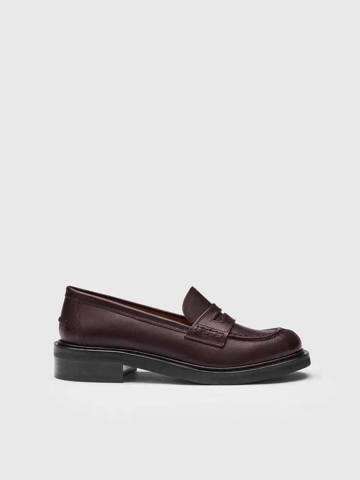 ATP Atelier Flats Albaredo Walnut Leather Loafers Walnut 8211 Women