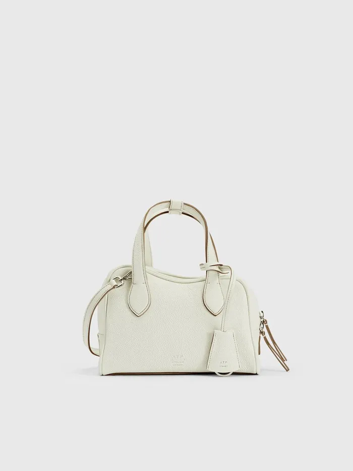 ATP Atelier Handbags Ormelle Bianco Grained Leather Top Handle Bag Bianco 8211 Women ATP Atelier Handbags Ormelle Bianco Grained Leather Top Handle Bag Bianco 8211 Women