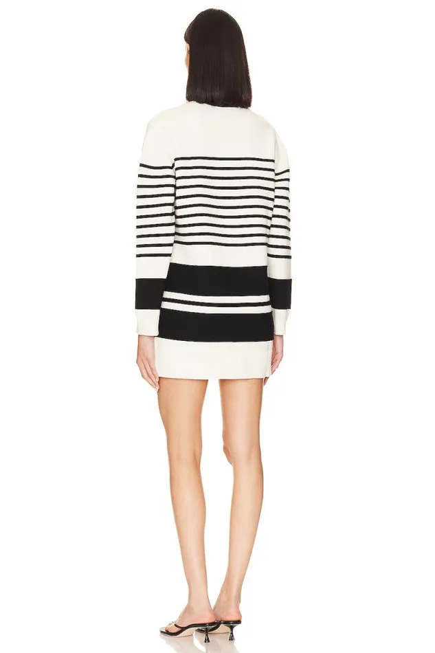 Aurora Sweater Dress Black And White Women Lovers and Friends Dresses