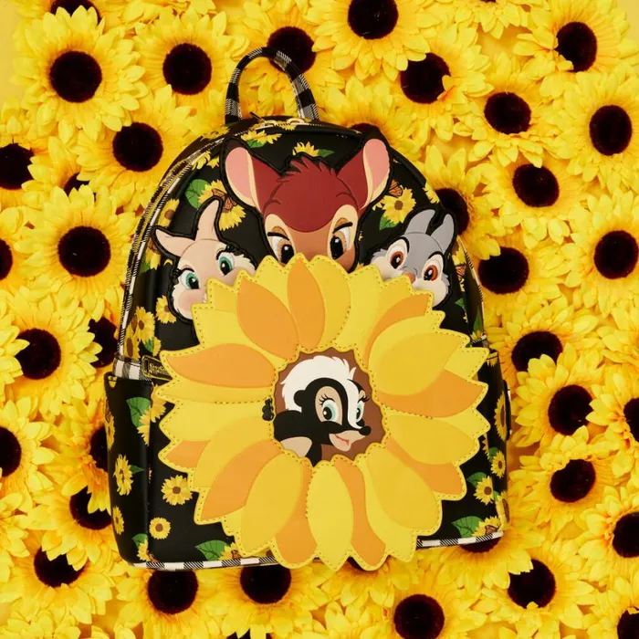 Bambi Sunflower Friends Mini Backpack Unisex Loungefly Backpacks Bambi Sunflower Friends Mini Backpack Unisex Loungefly Backpacks