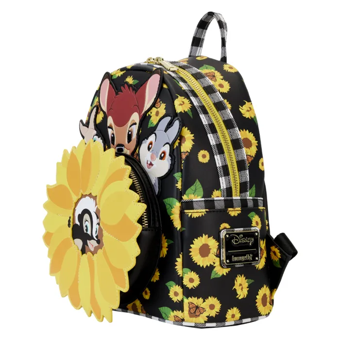 Bambi Sunflower Friends Mini Backpack Unisex Loungefly Backpacks Bambi Sunflower Friends Mini Backpack Unisex Loungefly Backpacks