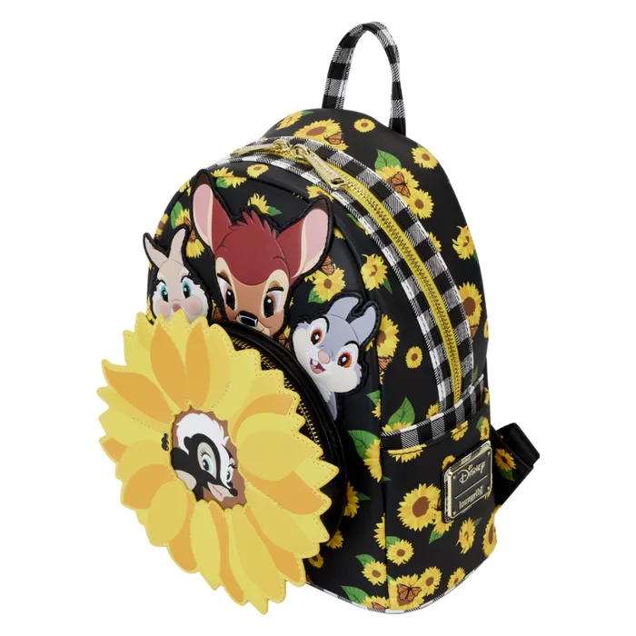 Bambi Sunflower Friends Mini Backpack Unisex Loungefly Backpacks Bambi Sunflower Friends Mini Backpack Unisex Loungefly Backpacks