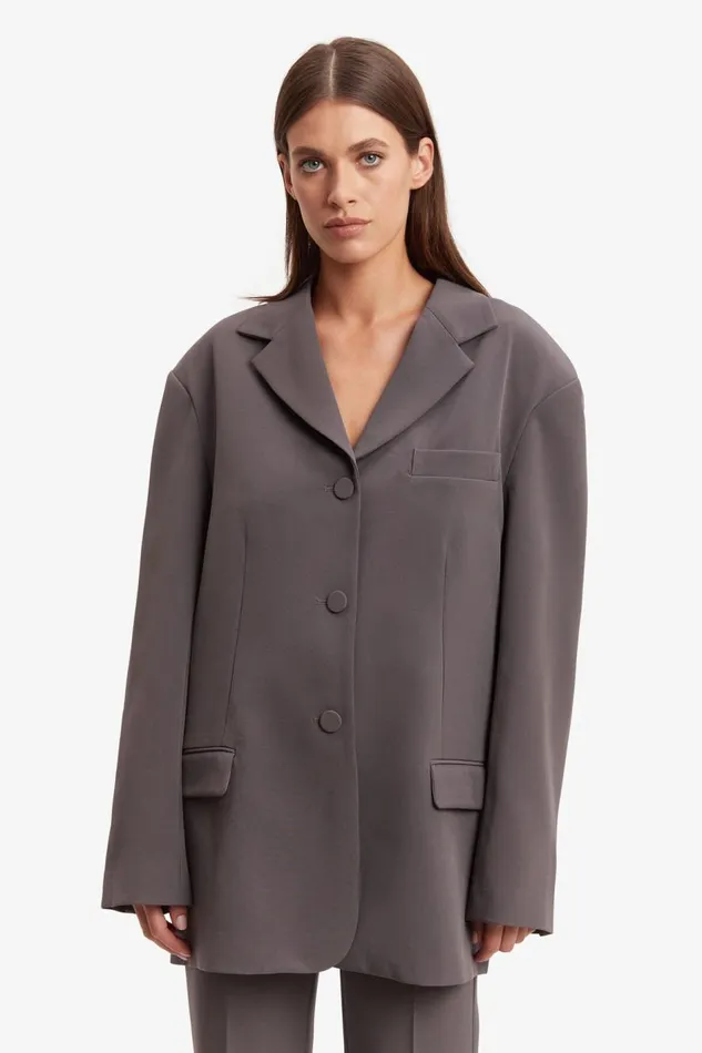 Bardot Blazers Akia Oversized Blazer In Charcoal 8211 Women Bardot Blazers Akia Oversized Blazer In Charcoal 8211 Women
