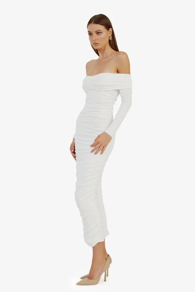 Bardot Day To Night Dresses Arkie Knit Maxi Dress In Ivory 8211 Women Bardot Day To Night Dresses Arkie Knit Maxi Dress In Ivory 8211 Women