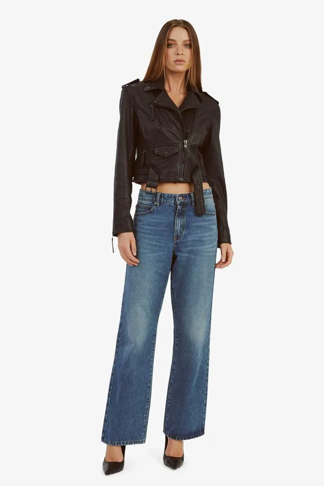 Bardot Jackets Fitted Leather Biker Jacket In Black 8211 Women Bardot Jackets Fitted Leather Biker Jacket In Black 8211 Women
