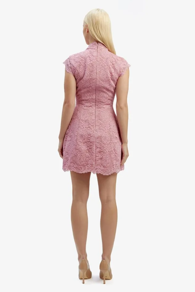 Bardot Party Dresses Andrea Lace Mini Dress In Dusty Pink 8211 Women Bardot Party Dresses Andrea Lace Mini Dress In Dusty Pink 8211 Women