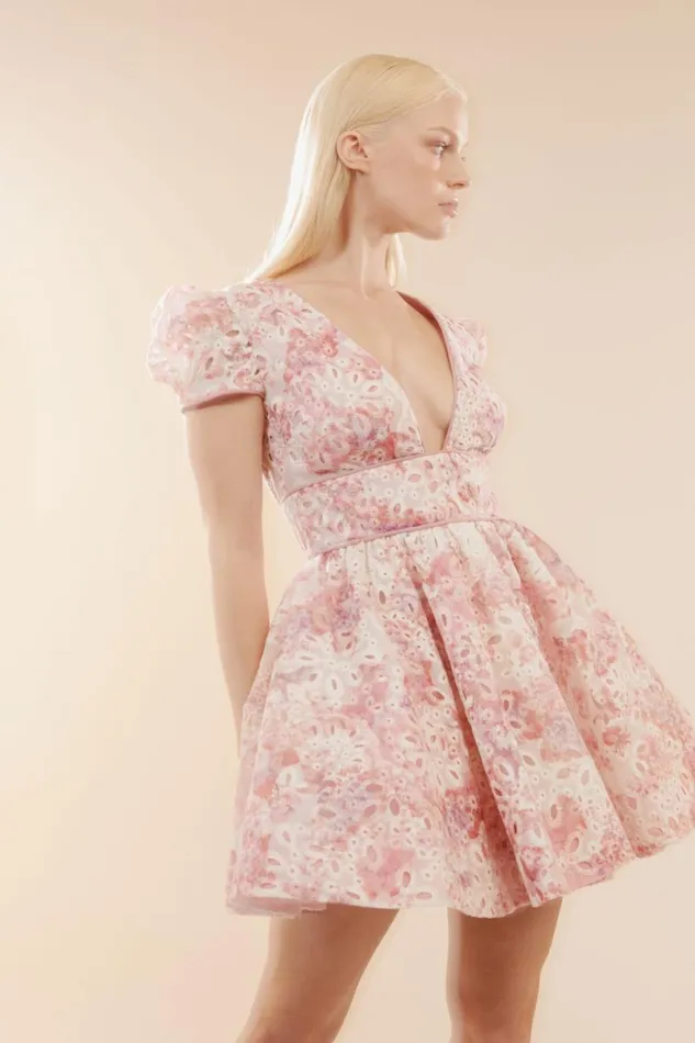 Bardot Party Dresses Tamarin Broderie Mini Dress In Pink Floral 8211 Women