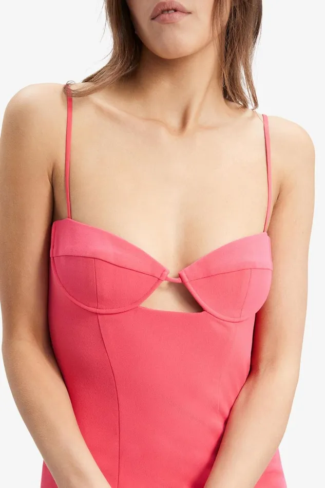 Bardot Party Dresses Vienna Midi Dress In Hot Pink 8211 Women Bardot Party Dresses Vienna Midi Dress In Hot Pink 8211 Women
