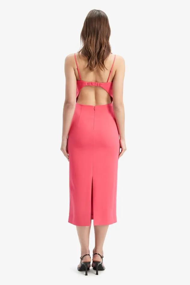 Bardot Party Dresses Vienna Midi Dress In Hot Pink 8211 Women Bardot Party Dresses Vienna Midi Dress In Hot Pink 8211 Women