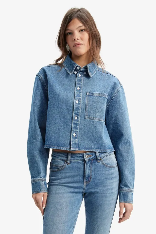 Bardot Shirts and Blouses Cairo Denim Shirt In Vintage Blue 8211 Women Bardot Shirts and Blouses Cairo Denim Shirt In Vintage Blue 8211 Women