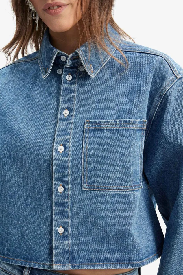 Bardot Shirts and Blouses Cairo Denim Shirt In Vintage Blue 8211 Women Bardot Shirts and Blouses Cairo Denim Shirt In Vintage Blue 8211 Women