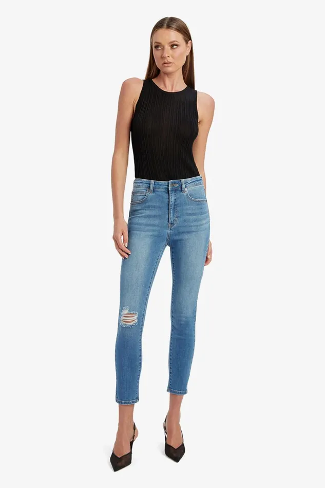 Bardot Skinny Jean Khloe Hi Crop Jeans In Dark Denim 8211 Women Bardot Skinny Jean Khloe Hi Crop Jeans In Dark Denim 8211 Women