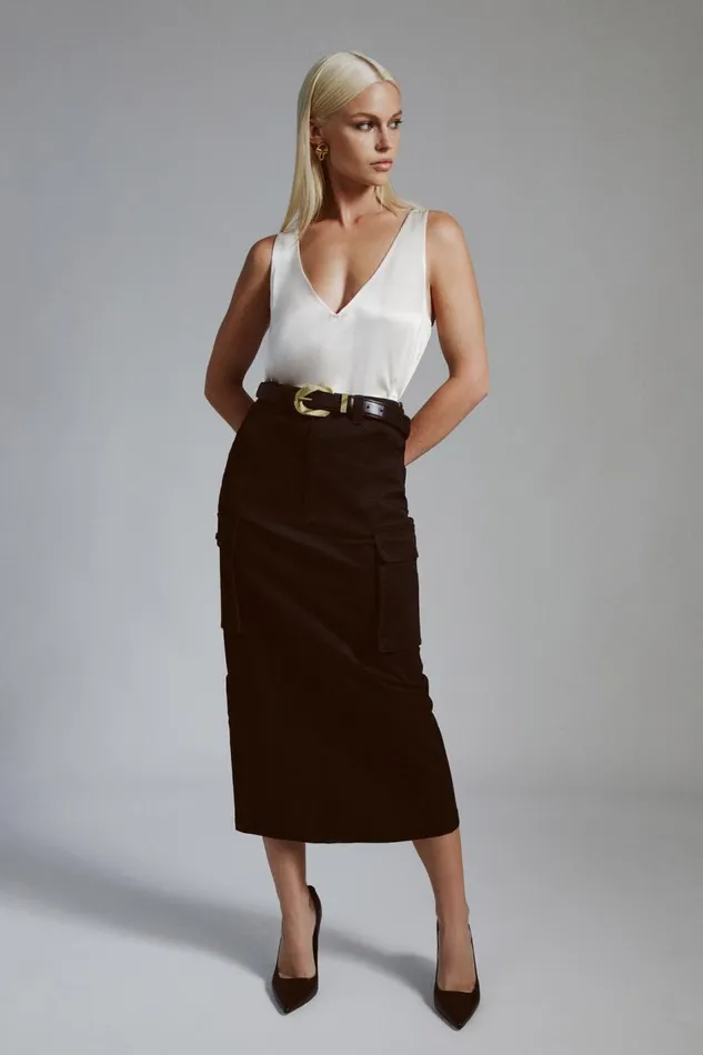 Bardot Skirts Arco Cargo Maxi Skirt In Black 8211 Women