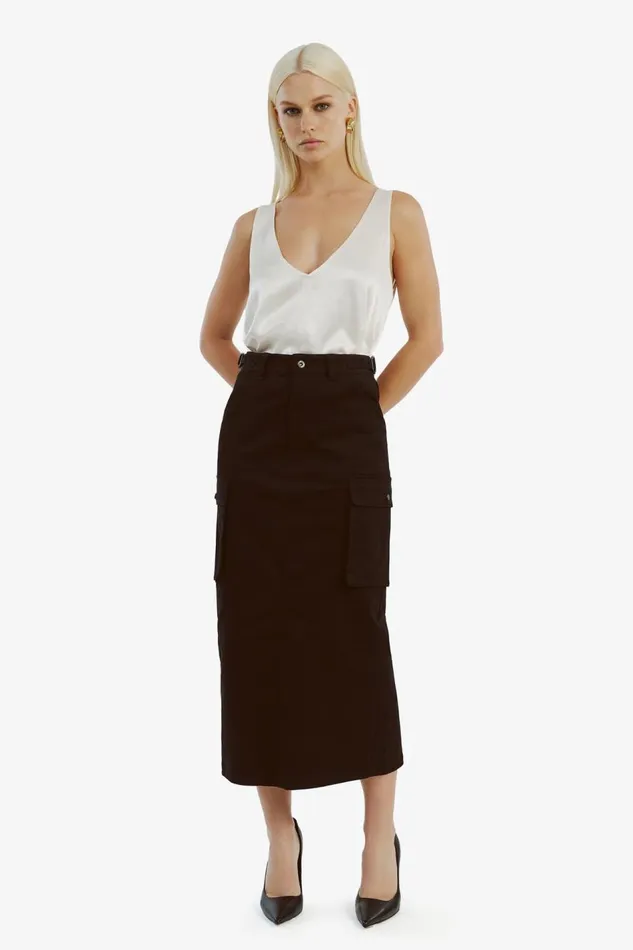 Bardot Skirts Arco Cargo Maxi Skirt In Black 8211 Women Bardot Skirts Arco Cargo Maxi Skirt In Black 8211 Women