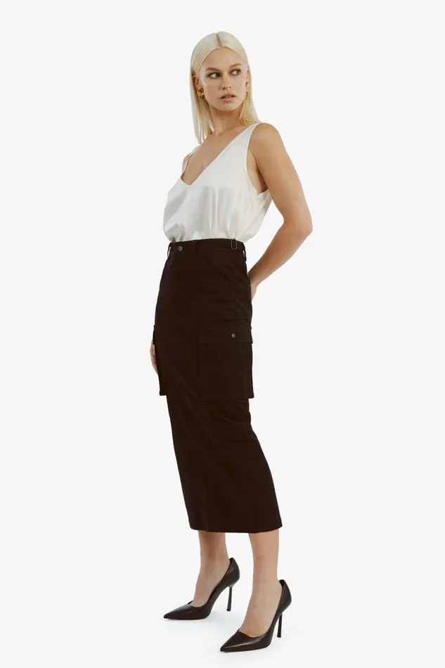 Bardot Skirts Arco Cargo Maxi Skirt In Black 8211 Women Bardot Skirts Arco Cargo Maxi Skirt In Black 8211 Women