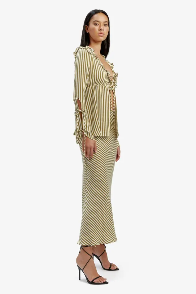 Bardot Skirts Isadore Slip Skirt In Green Stripe 8211 Women Bardot Skirts Isadore Slip Skirt In Green Stripe 8211 Women