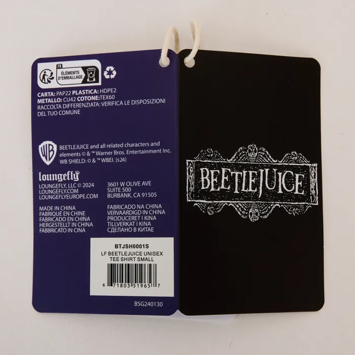Beetlejuice and Lydia Deetz Reversible TieDye Tee Unisex Loungefly Apparel