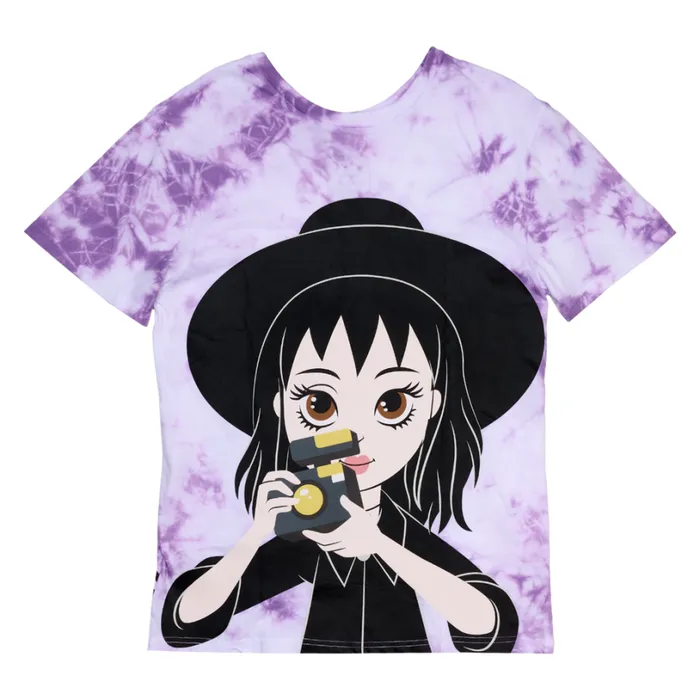 Beetlejuice and Lydia Deetz Reversible TieDye Tee Unisex Loungefly Apparel