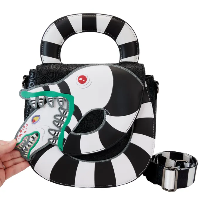 Beetlejuice Sandworm Crossbody Bag Unisex Loungefly Crossbody Bags