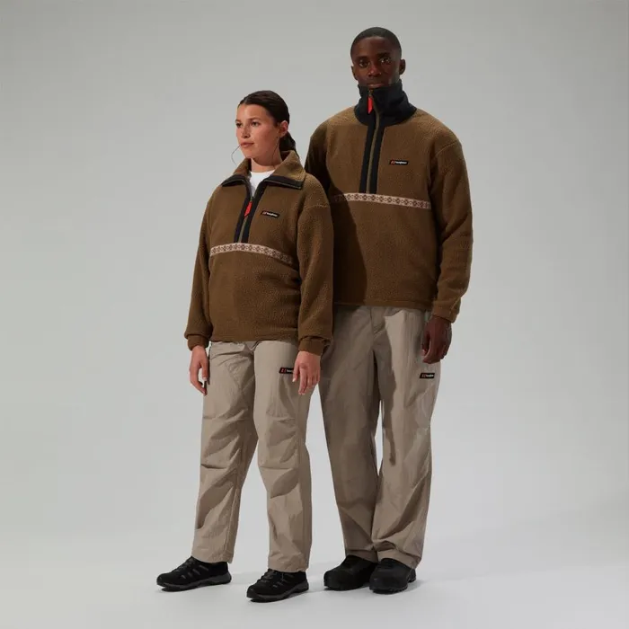 Berghaus Fleece Rhynie Aztec Half Zip Fleece 8211 BrownBlack 8211 MenWomen