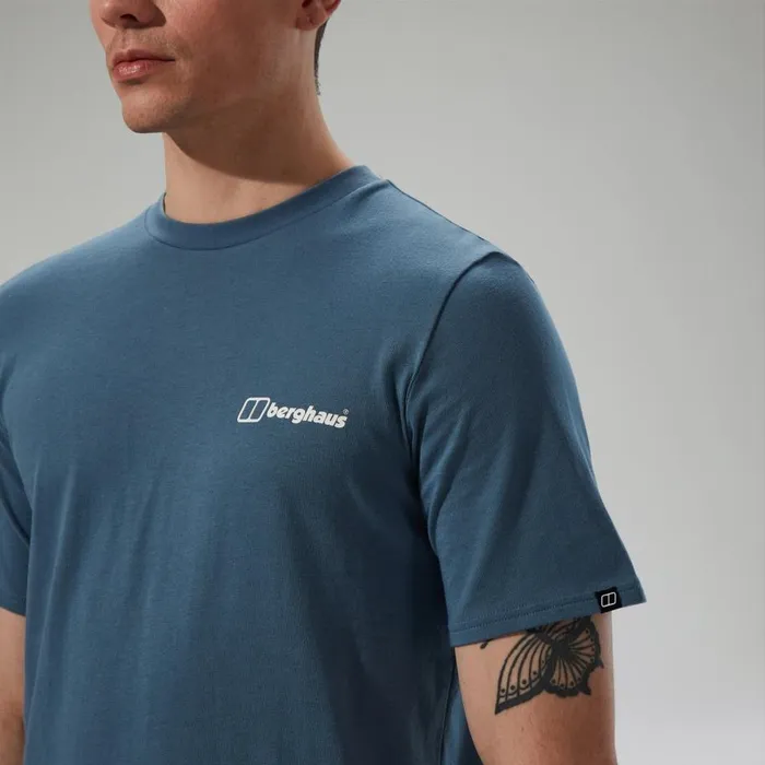 Berghaus TShirts Cheviot Box Logo Short Sleeve TShirt 8211 Blue 8211 Men Berghaus TShirts Cheviot Box Logo Short Sleeve TShirt 8211 Blue 8211 Men