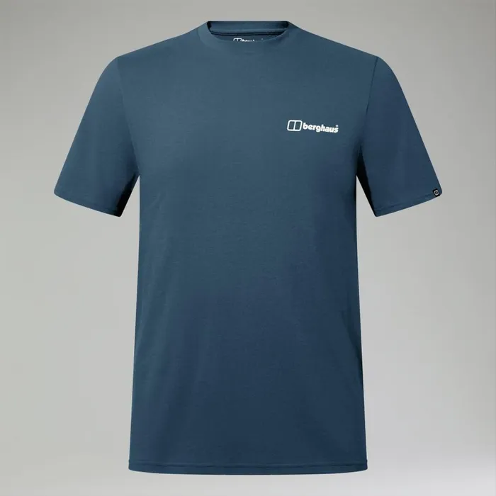 Berghaus TShirts Cheviot Box Logo Short Sleeve TShirt 8211 Blue 8211 Men Berghaus TShirts Cheviot Box Logo Short Sleeve TShirt 8211 Blue 8211 Men