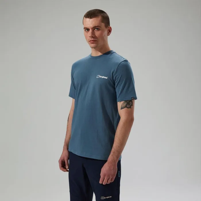 Berghaus TShirts Cheviot Box Logo Short Sleeve TShirt 8211 Blue 8211 Men Berghaus TShirts Cheviot Box Logo Short Sleeve TShirt 8211 Blue 8211 Men
