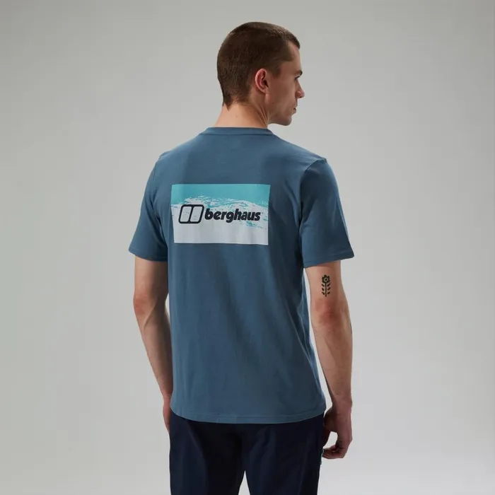 Berghaus TShirts Cheviot Box Logo Short Sleeve TShirt 8211 Blue 8211 Men Berghaus TShirts Cheviot Box Logo Short Sleeve TShirt 8211 Blue 8211 Men
