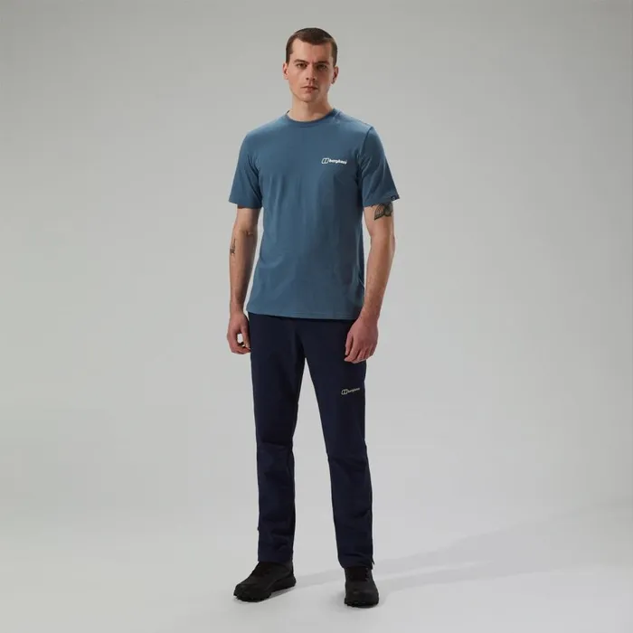 Berghaus TShirts Cheviot Box Logo Short Sleeve TShirt 8211 Blue 8211 Men Berghaus TShirts Cheviot Box Logo Short Sleeve TShirt 8211 Blue 8211 Men