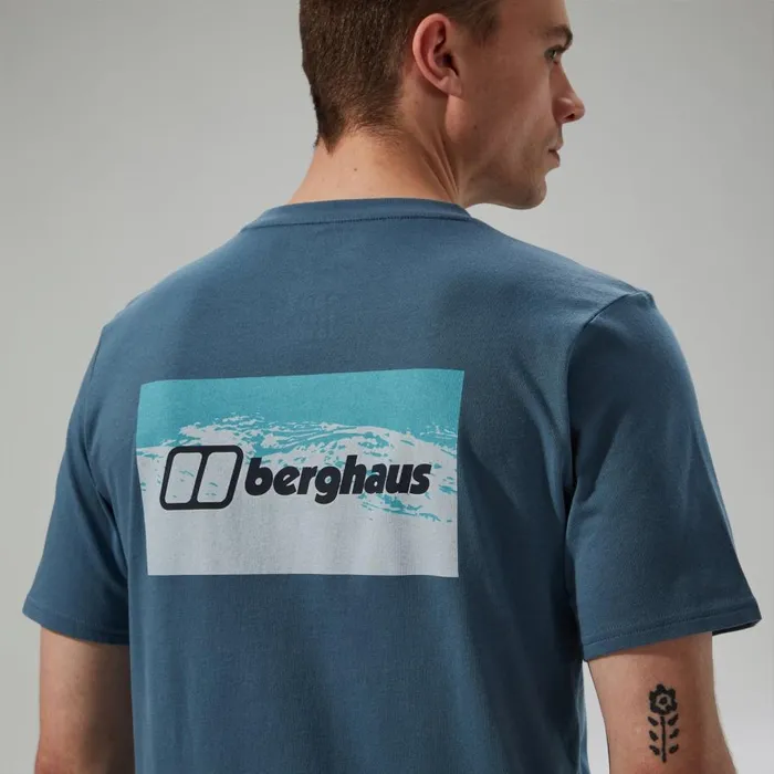 Berghaus TShirts Cheviot Box Logo Short Sleeve TShirt 8211 Blue 8211 Men Berghaus TShirts Cheviot Box Logo Short Sleeve TShirt 8211 Blue 8211 Men