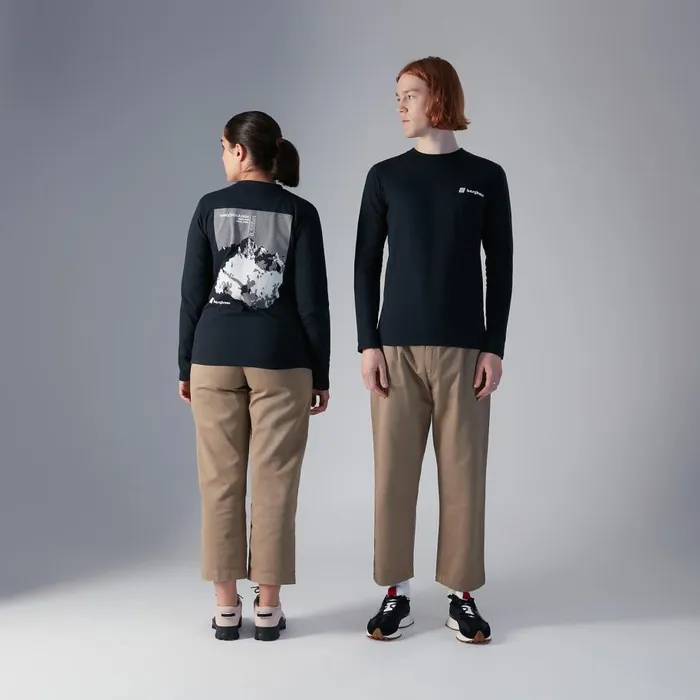 Berghaus TShirts Kanchenjunga Static Long Sleeve TShirts 8211 Black 8211 MenWomen