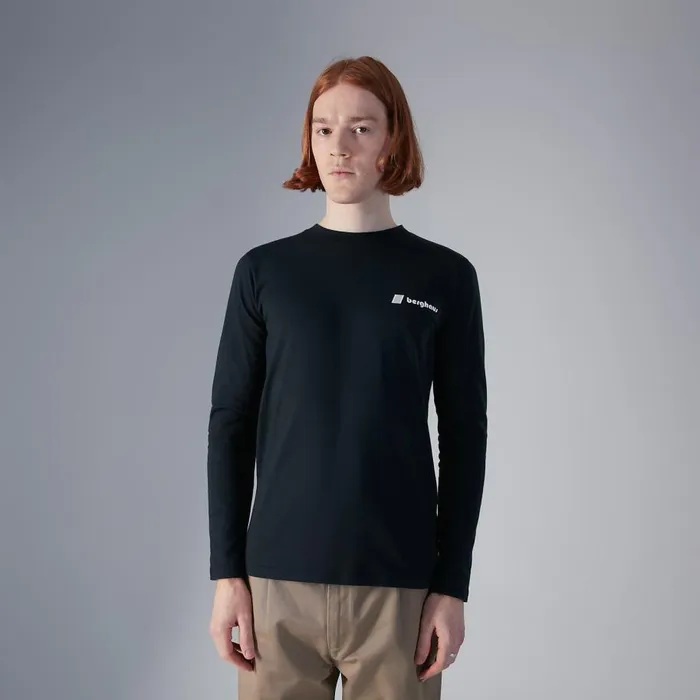 Berghaus TShirts Kanchenjunga Static Long Sleeve TShirts 8211 Black 8211 MenWomen