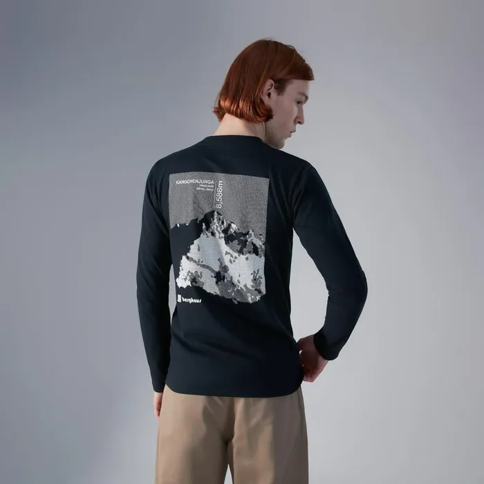 Berghaus TShirts Kanchenjunga Static Long Sleeve TShirts 8211 Black 8211 MenWomen