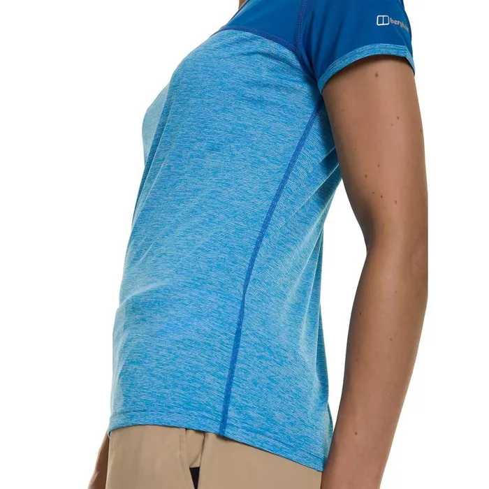 Berghaus TShirts Voyager Tech Tee Short Sleeve Crew 8211 Blue 8211 Women