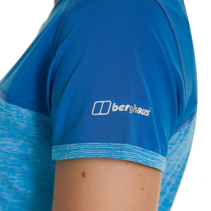 Berghaus TShirts Voyager Tech Tee Short Sleeve Crew 8211 Blue 8211 Women