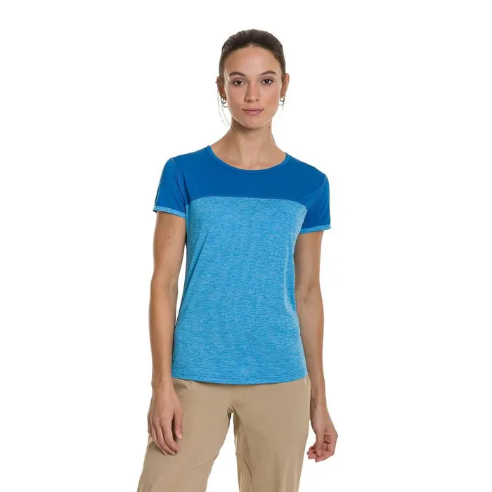 Berghaus TShirts Voyager Tech Tee Short Sleeve Crew 8211 Blue 8211 Women