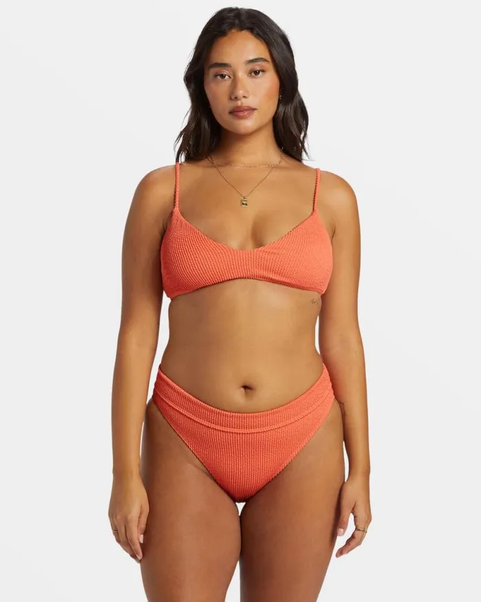 Billabong Bikinis Summer High Bralette Bikini Top Papaya 8211 Women
