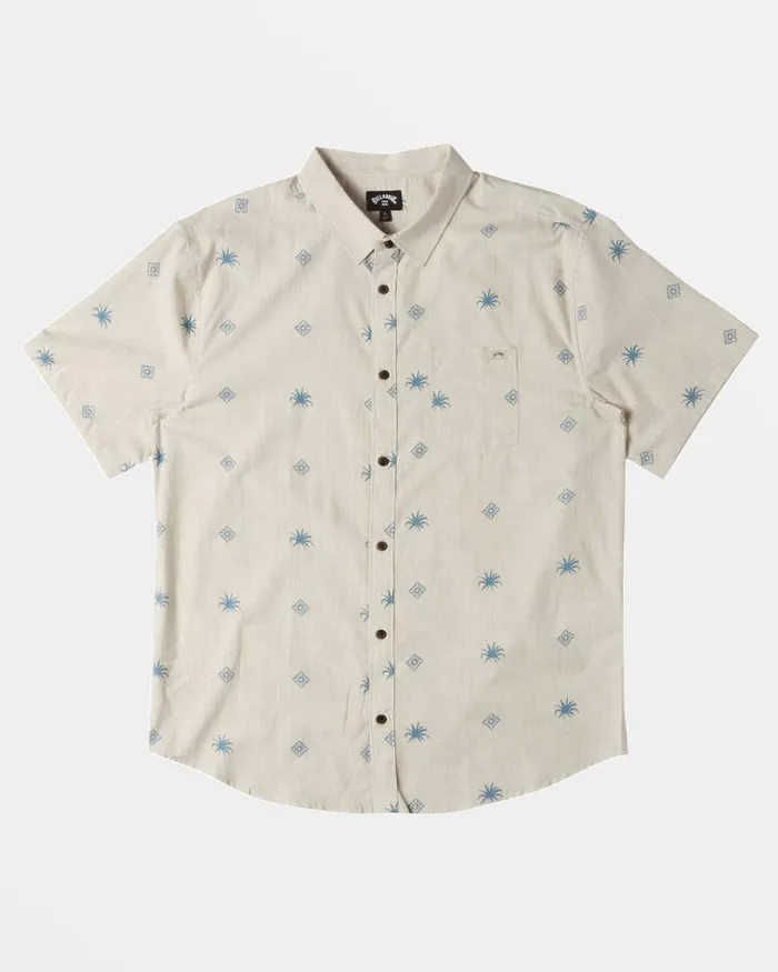 Billabong Boys 27 Yrs Boys 27 Sundays Short Sleeve Shirt Cream 8211 Men