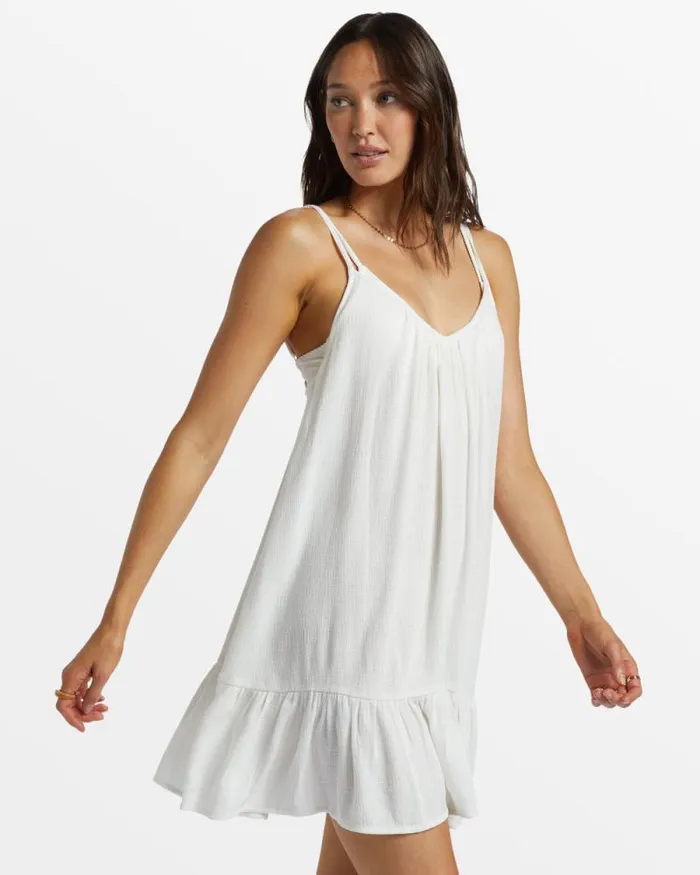 Billabong Dresses Beach Vibes Beach CoverUp Salt Crystal 8211 Women Billabong Dresses Beach Vibes Beach CoverUp Salt Crystal 8211 Women