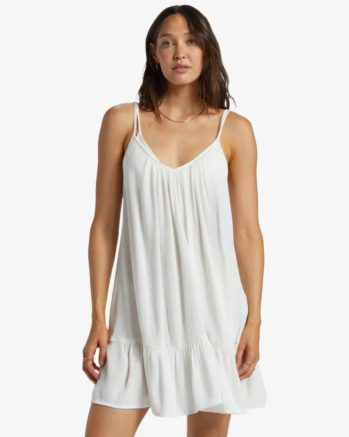 Billabong Dresses Beach Vibes Beach CoverUp Salt Crystal 8211 Women Billabong Dresses Beach Vibes Beach CoverUp Salt Crystal 8211 Women