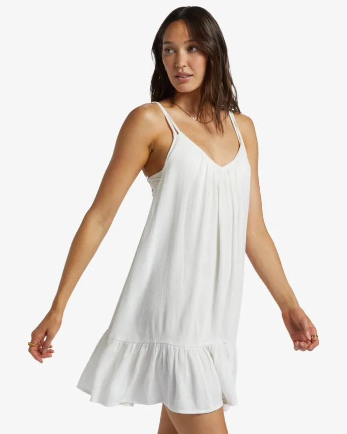 Billabong Dresses Beach Vibes Beach CoverUp Salt Crystal 8211 Women Billabong Dresses Beach Vibes Beach CoverUp Salt Crystal 8211 Women