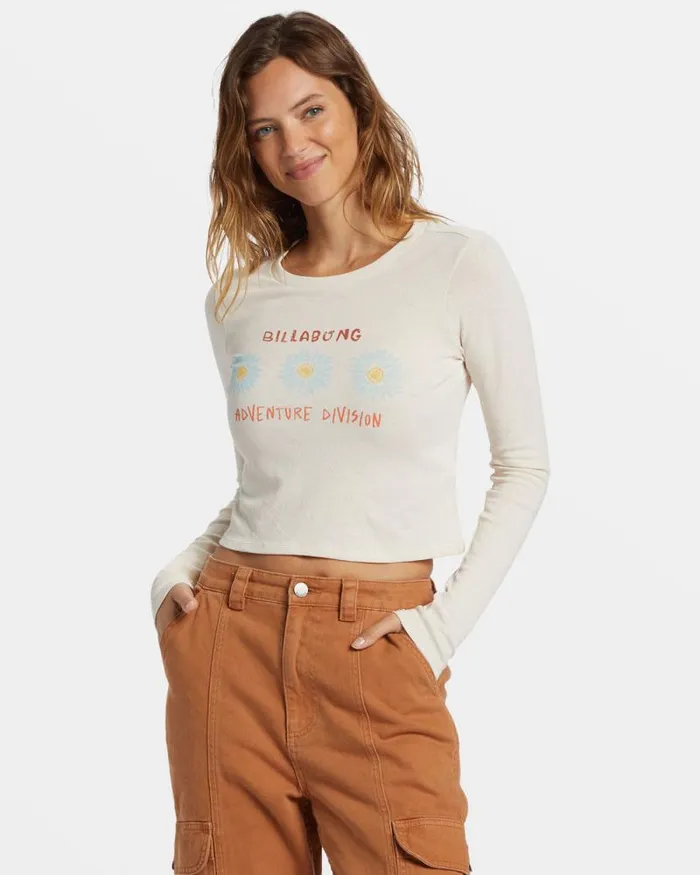 Billabong Graphic Tees and Tanks Cabin Mate Long Sleeve Tshirt White Cap 8211 Women Billabong Graphic Tees and Tanks Cabin Mate Long Sleeve Tshirt White Cap 8211 Women