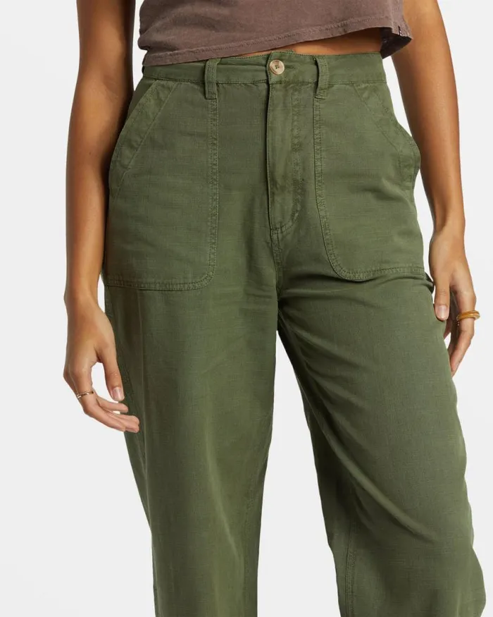 Billabong Jeans and Pants Stay Grounded StraightLeg Pants Treehugger 8211 Women Billabong Jeans and Pants Stay Grounded StraightLeg Pants Treehugger 8211 Women