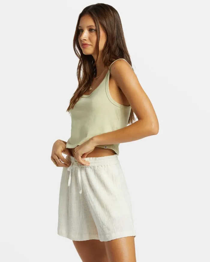 Billabong Shorts Sunset Elastic Waist Shorts Salt Crystal 8211 Women Billabong Shorts Sunset Elastic Waist Shorts Salt Crystal 8211 Women