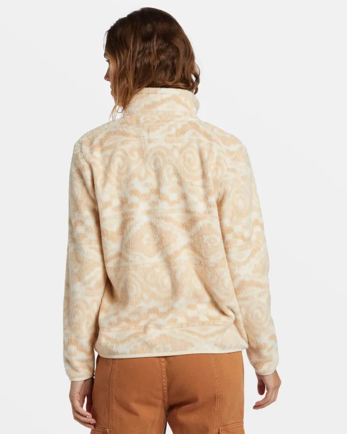 Billabong Sweatshirts and Fleece ADiv Boundary Mock 3 HalfZip Pullover Sweatshirt Wet Sand 8211 Women Billabong Sweatshirts and Fleece ADiv Boundary Mock 3 HalfZip Pullover Sweatshirt Wet Sand 8211 Women