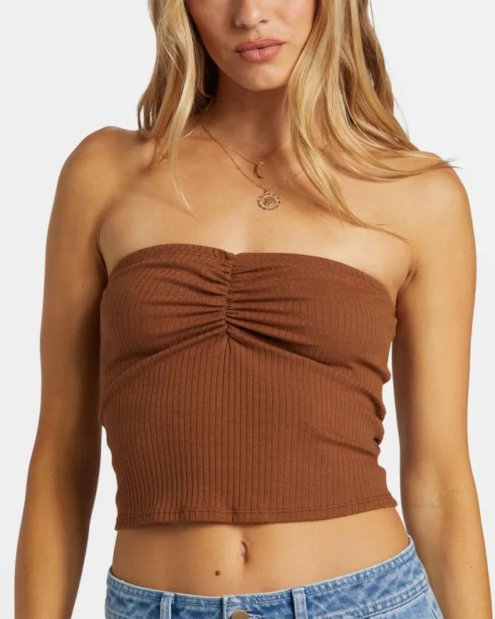 Billabong Tops Lennox Tube Fitted Bandeau Top Toasted Coconut 8211 Women Billabong Tops Lennox Tube Fitted Bandeau Top Toasted Coconut 8211 Women