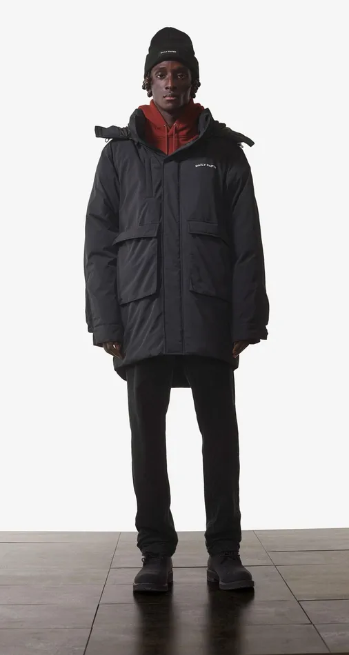 Black Enar Coat Men Daily Paper Jackets